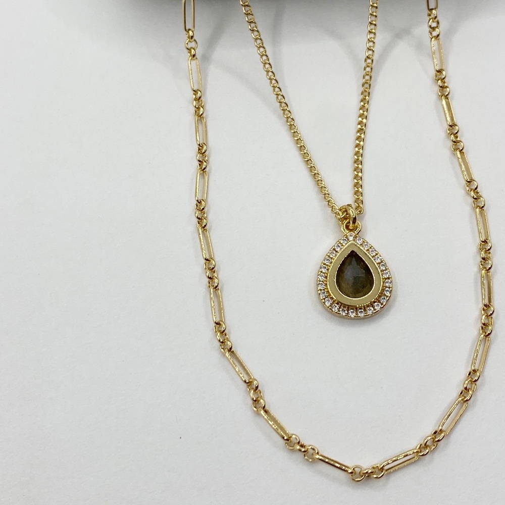 NEW FP x Luna Norte Tigers Eye Layering Necklace Set - Picture 7 of 10